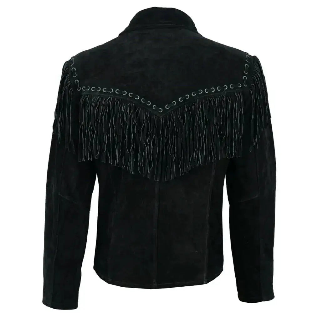 Mens Suede Leather Western Jacket - Riders Republic UK