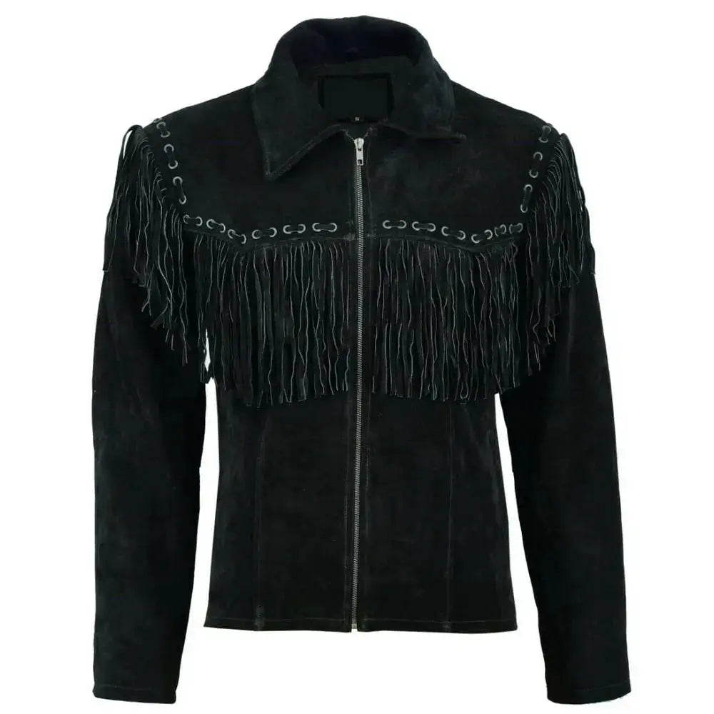 Mens Suede Leather Western Jacket - Riders Republic UK