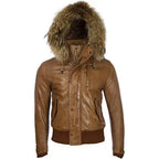 Mens Nappa Leather Bomber Jacket - Riders Republic UK