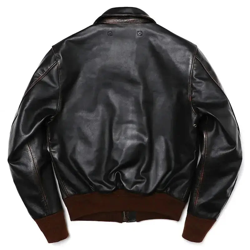 Mens Leather Aviator Flight Jacket - Riders Republic UK
