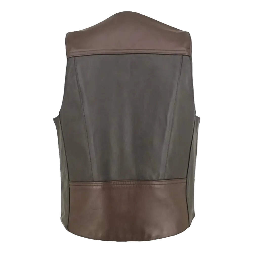 Mens Vintage Leather Vest - Riders Republic UK