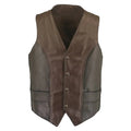 Mens Vintage Leather Vest - Riders Republic UK