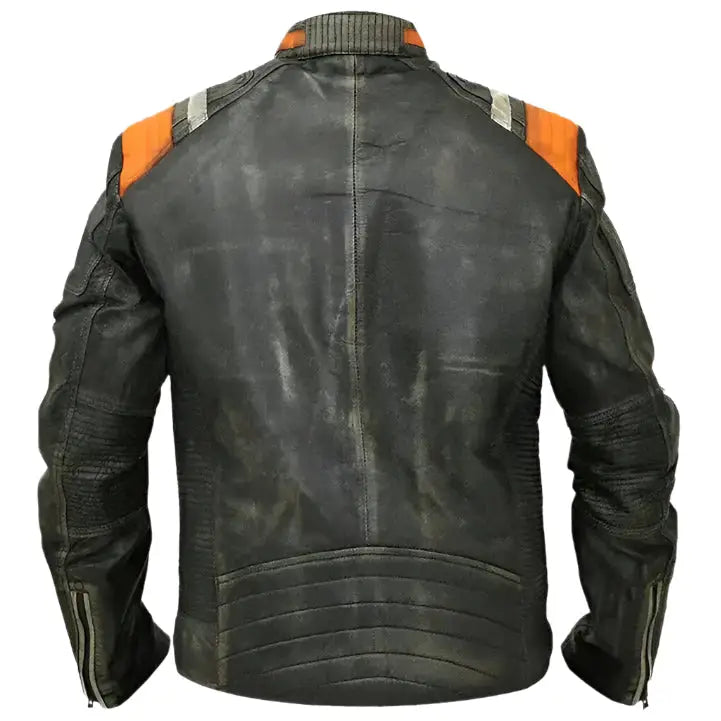 Vintage Style Retro Cafe Racer Black Jacket - Riders Republic UK