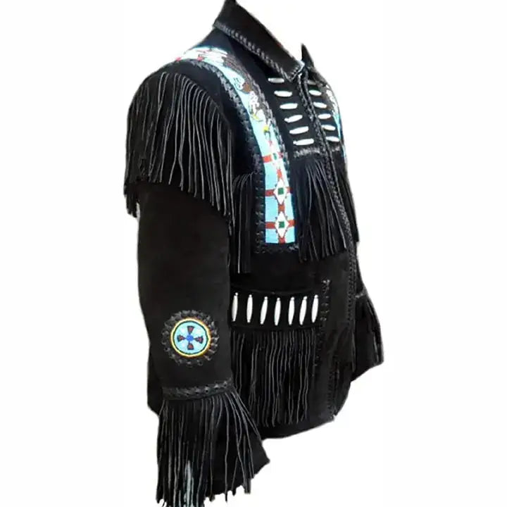 Mens Premium Western Leather Jacket - Riders Republic UK