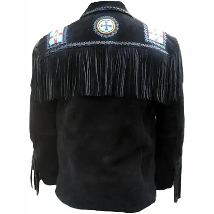 Mens Premium Western Leather Jacket - Riders Republic UK