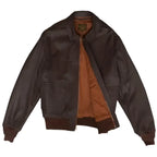 Mens Wing Collar Leather Bomber Jacket - Riders Republic UK