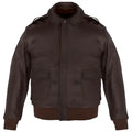 Mens Wing Collar Leather Bomber Jacket - Riders Republic UK
