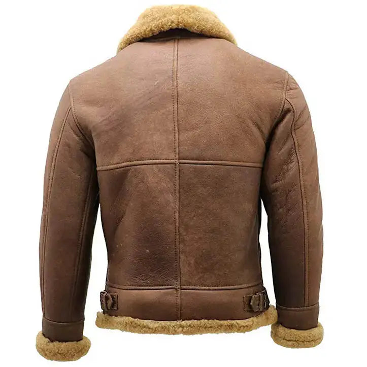 Mens WWII Aviator Shearling Bomber Jacket - Riders Republic UK