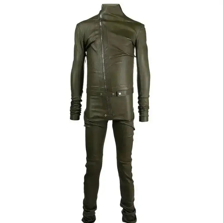 Men’s Zipper Leather Jumpsuit - Riders Republic UK