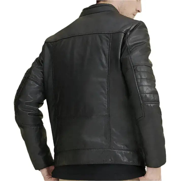 Mens Moto Biker Leather Jacket - Riders Republic UK