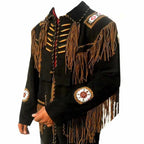 Mens Western Leather Fringe Jacket - Riders Republic UK