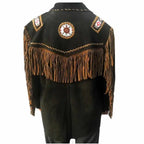 Mens Western Leather Fringe Jacket - Riders Republic UK