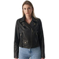 Natural Grain Black Women’s Biker Jacket - Riders Republic UK