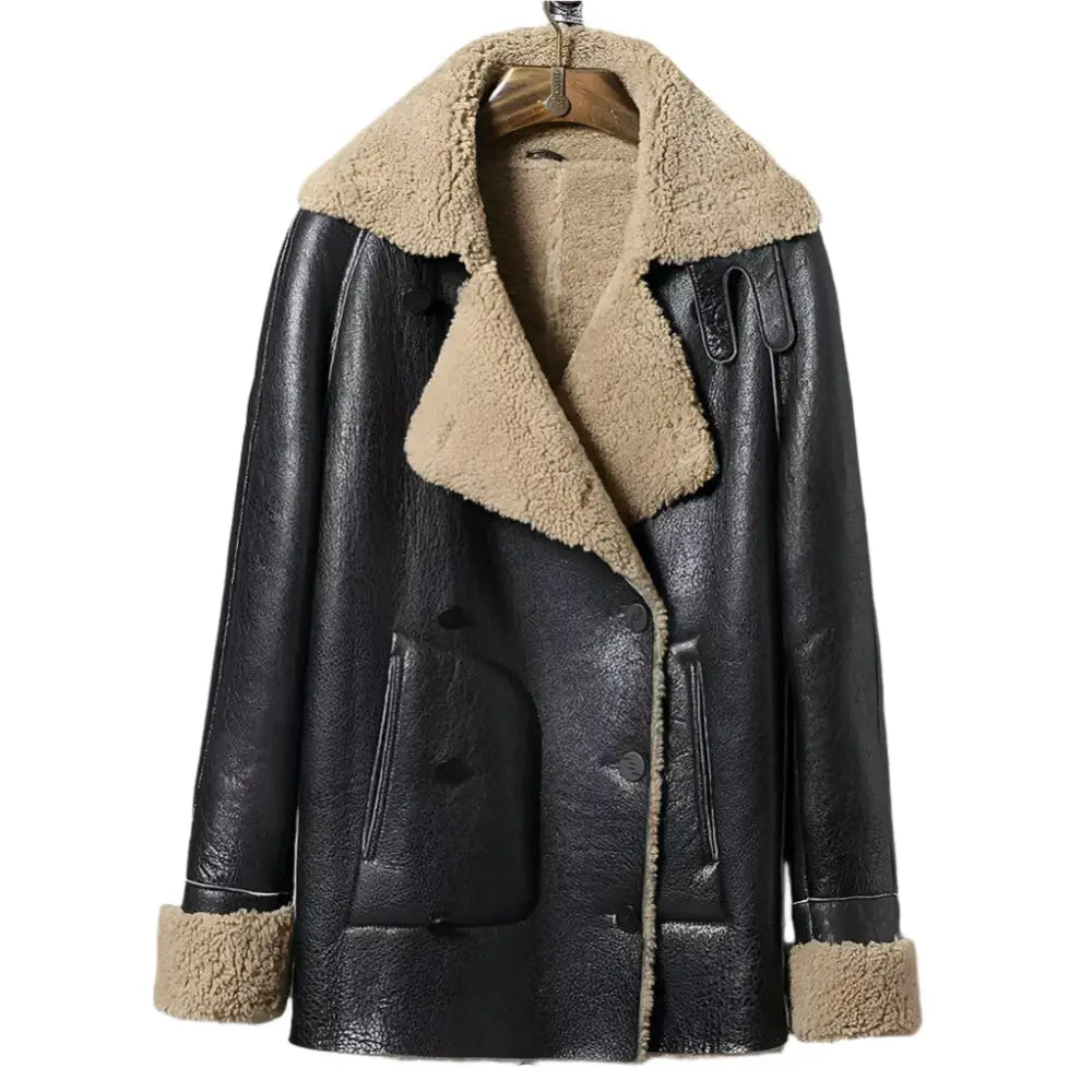 Mens Sheepskin Shearling Fur Coat - Riders Republic UK