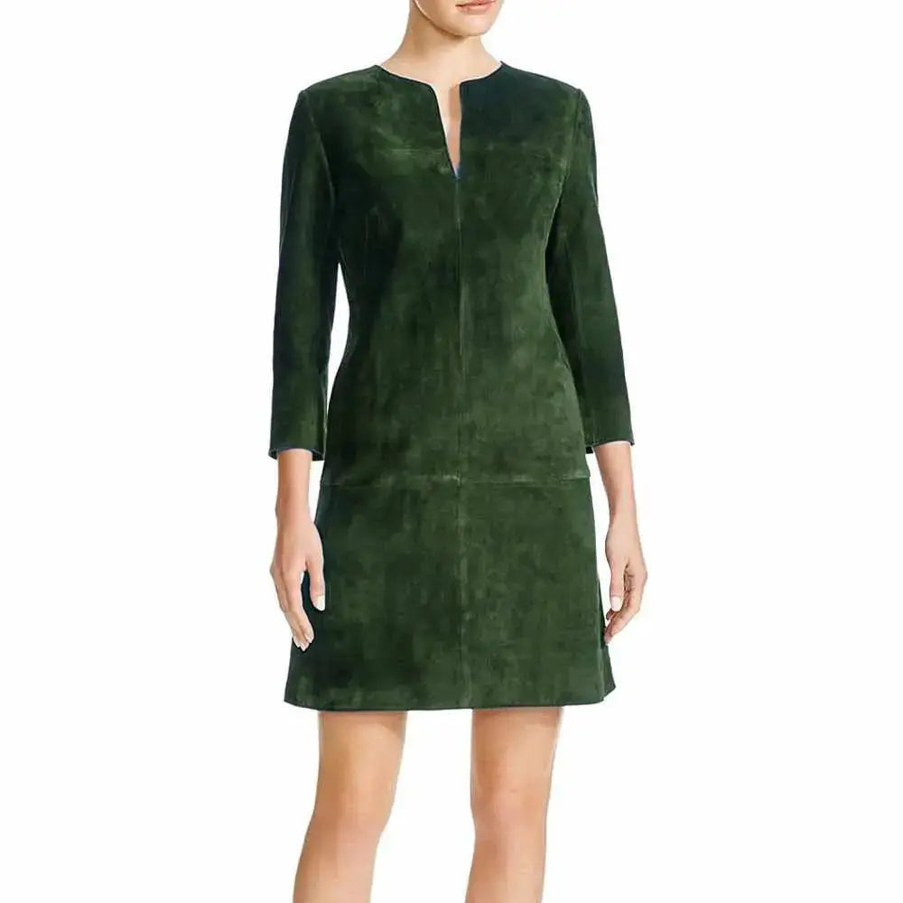 Nubuck Leather Mini Party Dress - Riders Republic UK