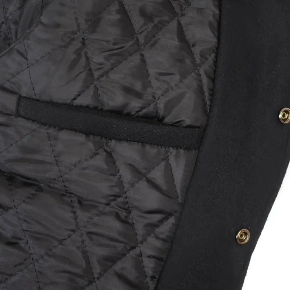 Orange Black Varsity Leather Jacket - Riders Republic UK