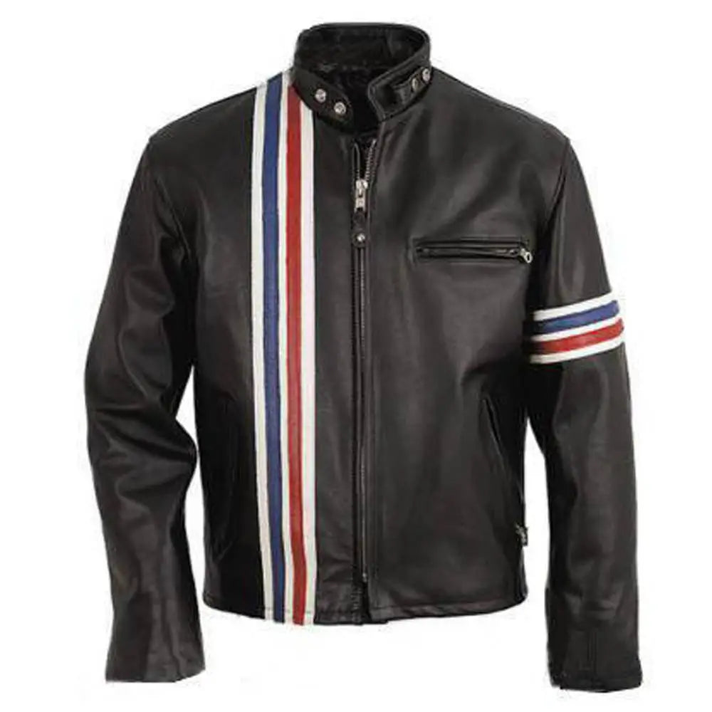 Easy Rider Peter Fonda USA Flag Leather Jacket - Riders Republic UK