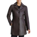 Petite Leather Button Down Coat for Women - Riders Republic UK