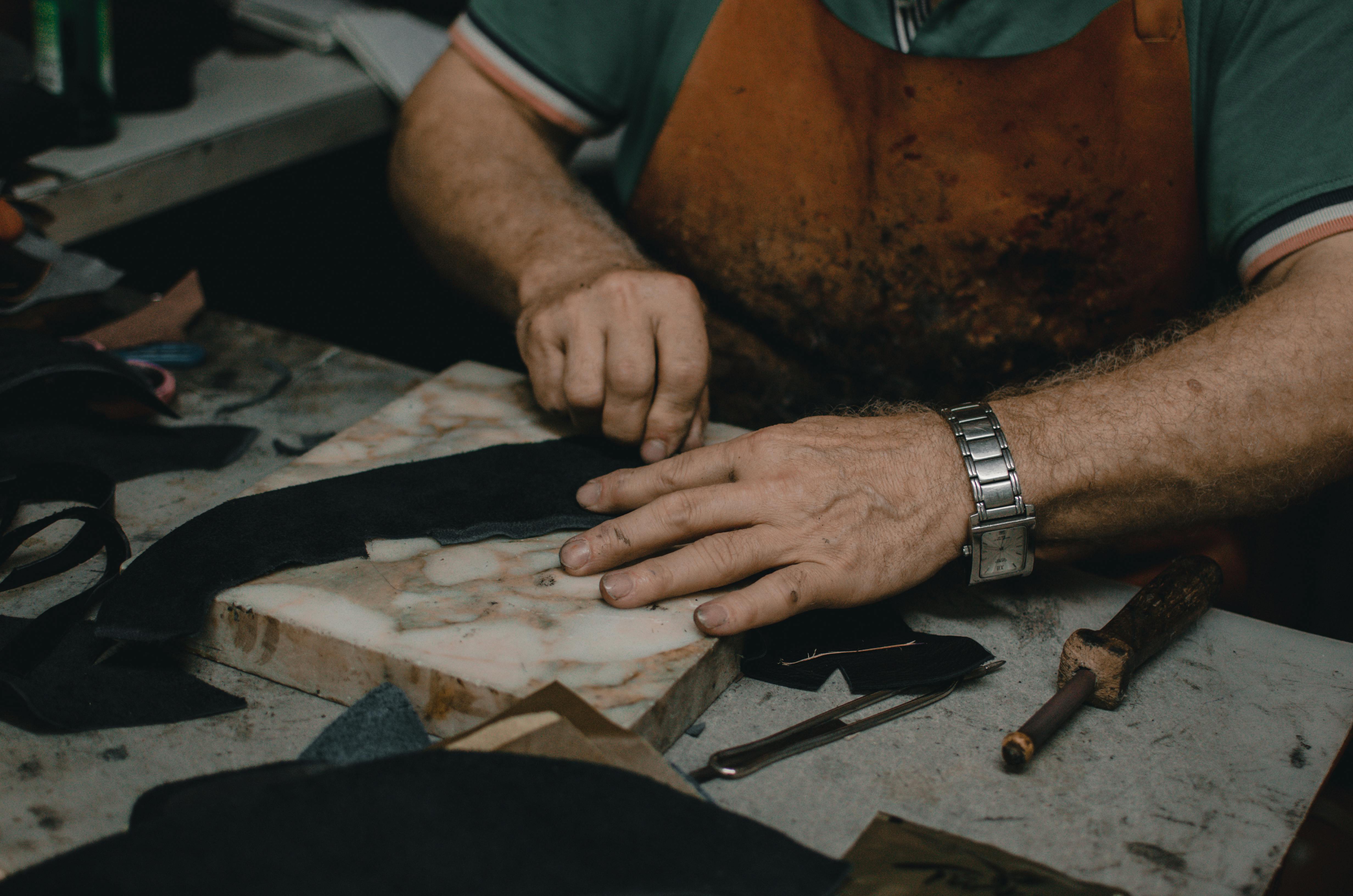 Leather craftsmanship detail