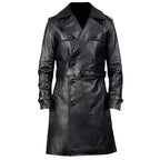 Premium Mens Cow Leather Trench Coat - Riders Republic UK