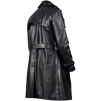 Premium Mens Cow Leather Trench Coat - Riders Republic UK