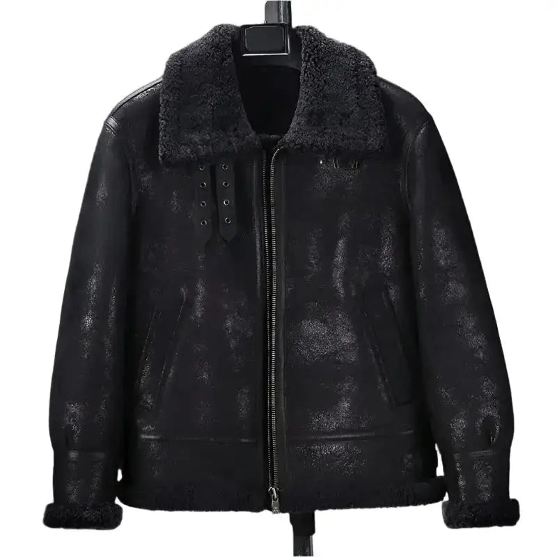 Mens Premium Shearling B3 Bomber Jacket - Riders Republic UK