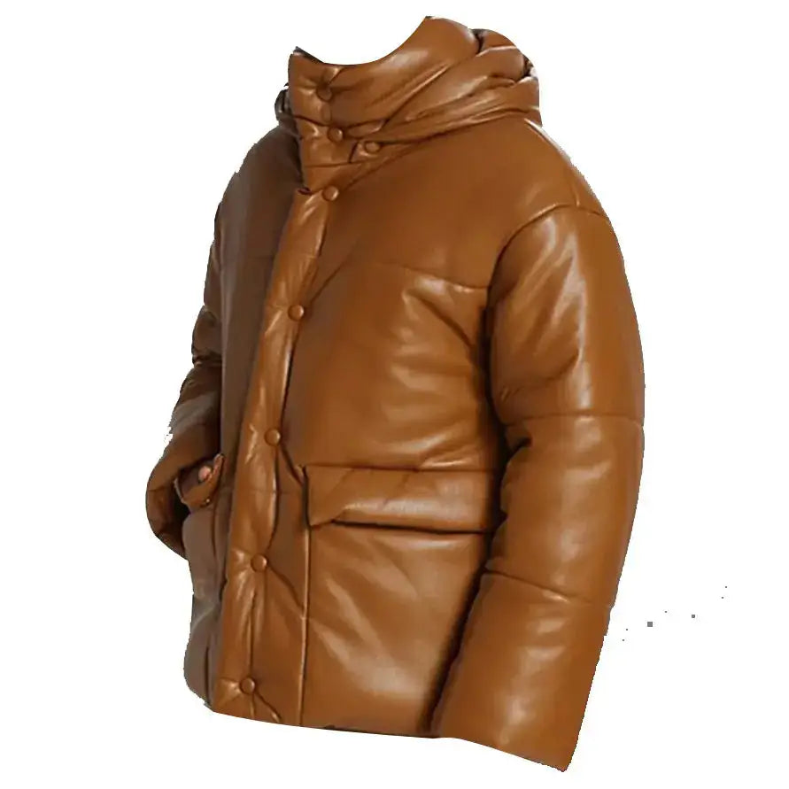 Brown Leather Bomber Jacket - Riders Republic UK