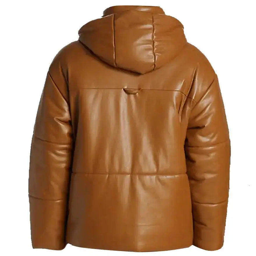 Brown Leather Bomber Jacket - Riders Republic UK