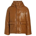 Brown Leather Bomber Jacket - Riders Republic UK