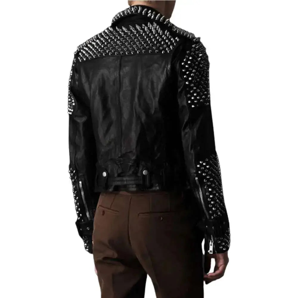 Mens Studded Leather Jacket - Riders Republic UK