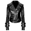 Black Spikes Leather Jacket - Riders Republic UK