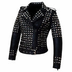 Women’s Studded Leather Jacket - Riders Republic UK