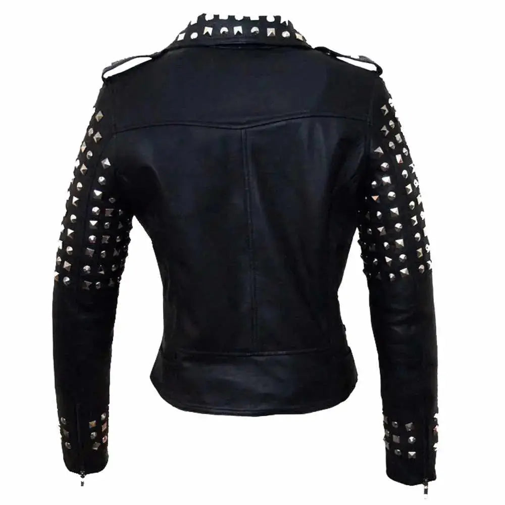 Women’s Studded Leather Jacket - Riders Republic UK