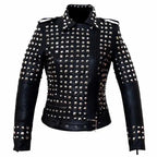 Women’s Studded Leather Jacket - Riders Republic UK