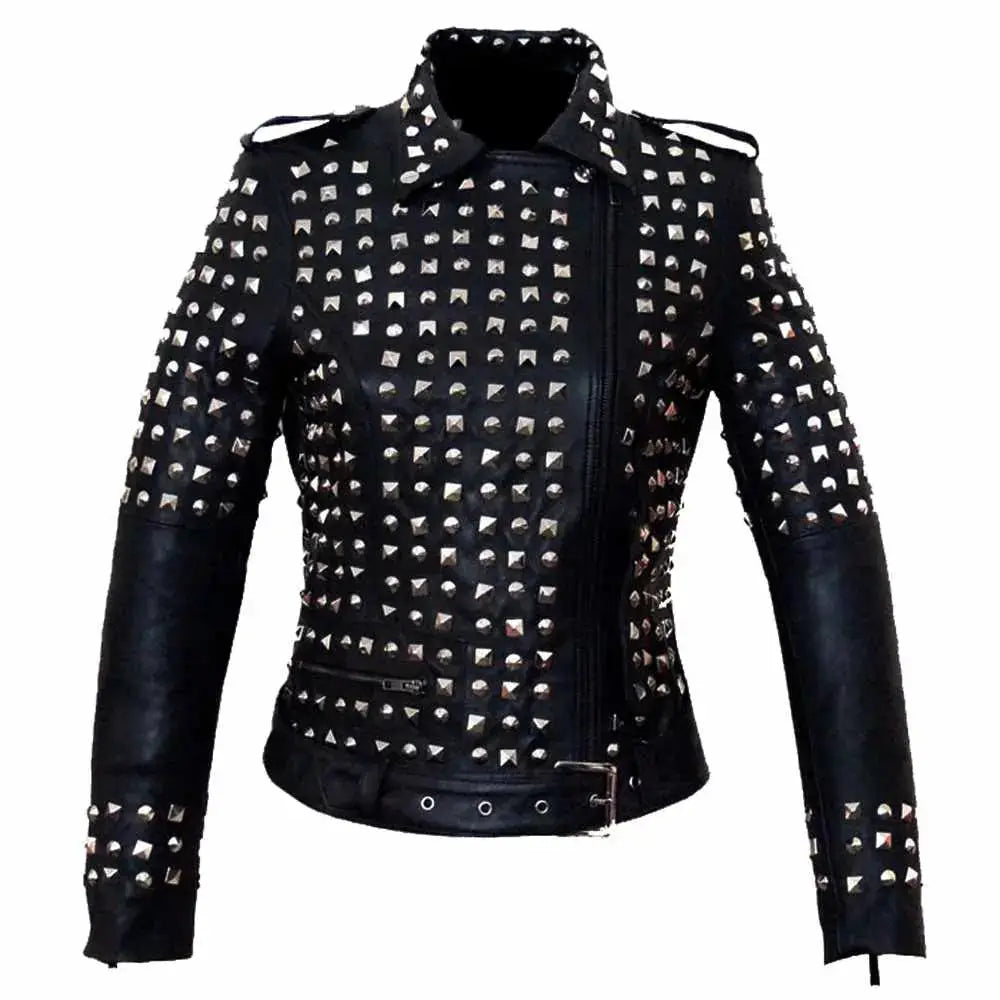 Women’s Studded Leather Jacket - Riders Republic UK