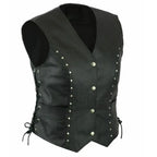 Punk Women’s Motorcycle Leather Vest - Riders Republic UK