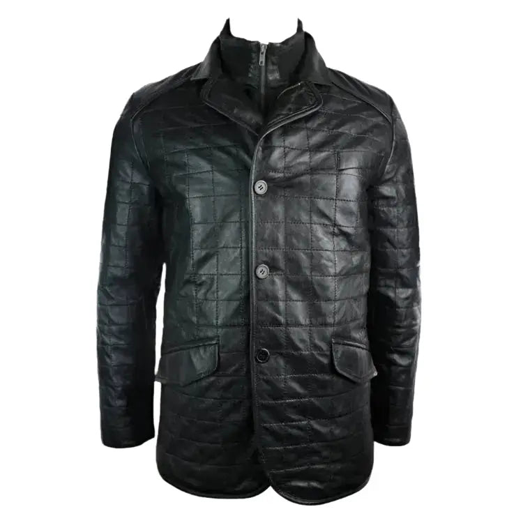 Mens Quilted Leather Celebrity Blazer - Riders Republic UK
