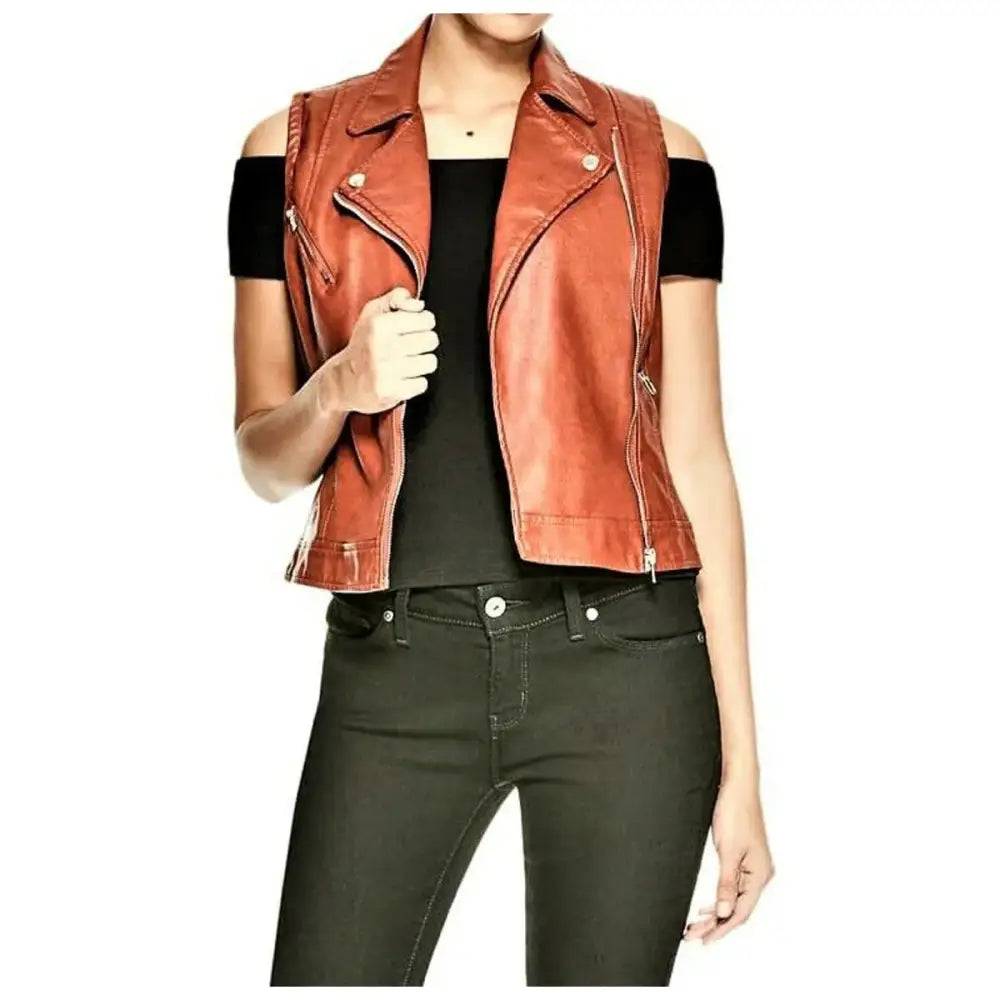 Womens Fashion Leather Vests - Riders Republic UK