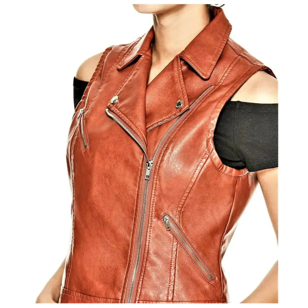 Womens Fashion Leather Vests - Riders Republic UK