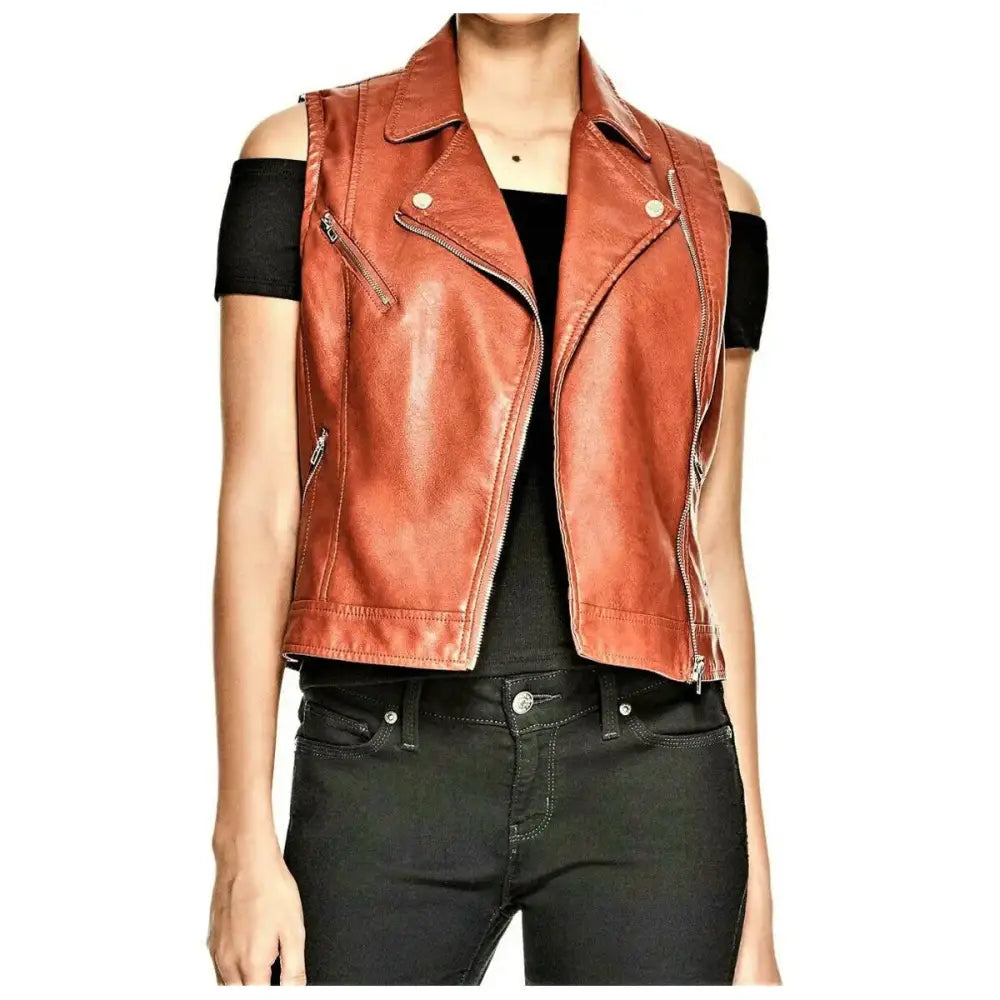 Womens Fashion Leather Vests - Riders Republic UK