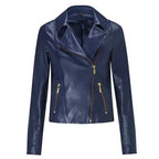 Ruth Langsford Blue Leather Biker Jacket - Riders Republic UK