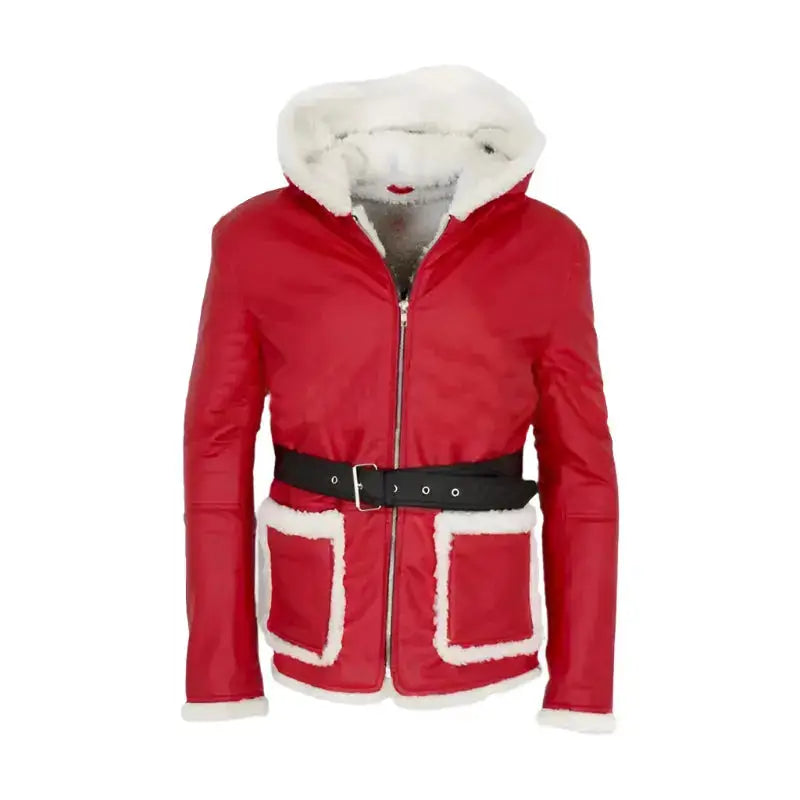 Santa Claus Red Leather Coat - Riders Republic UK
