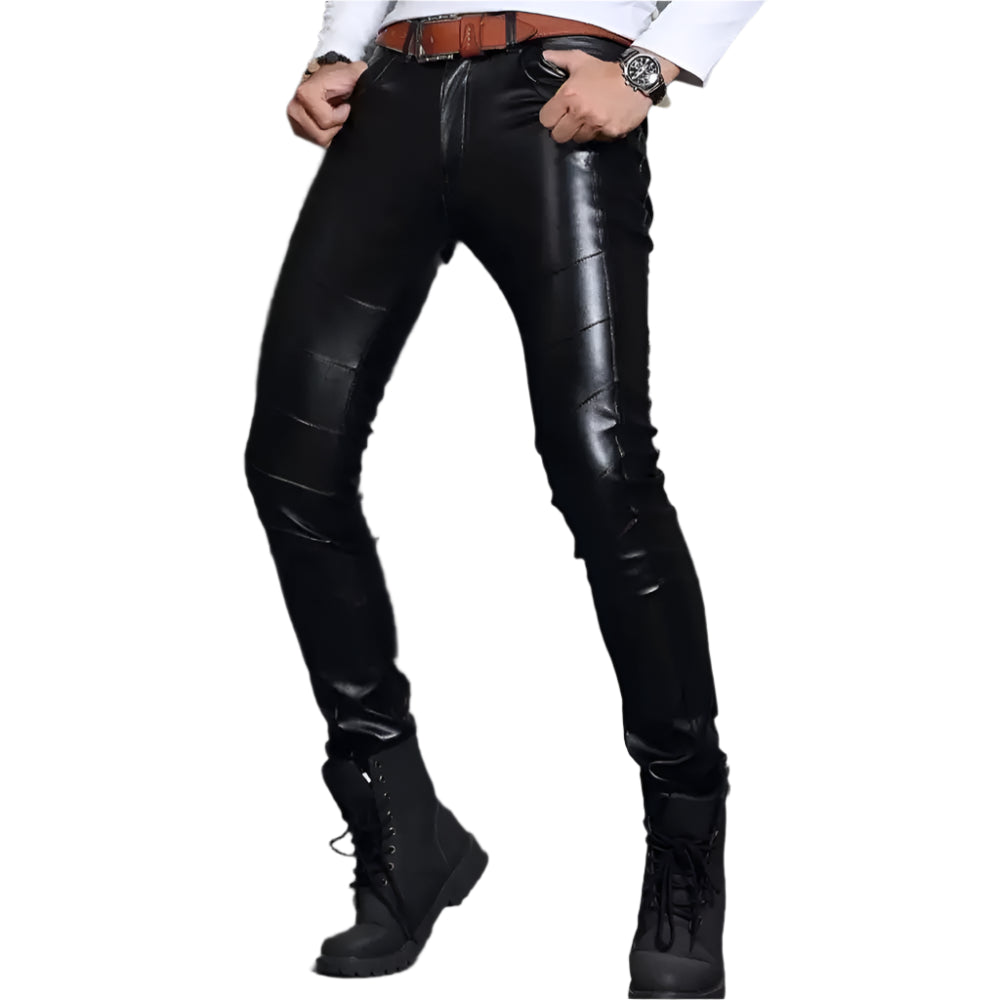 Mens Skin Tight Leather Motorcycle Pants - Riders Republic UK