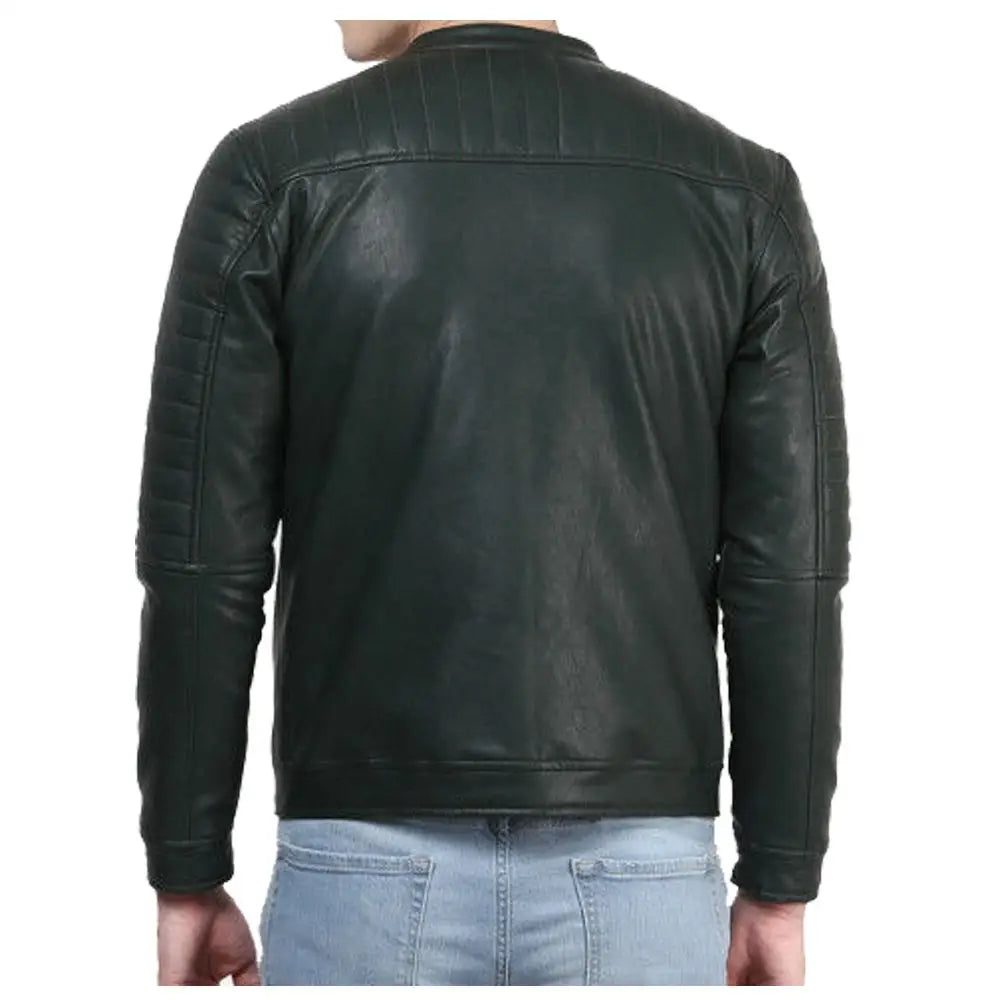 Mens Leather Biker Jacket - Riders Republic UK