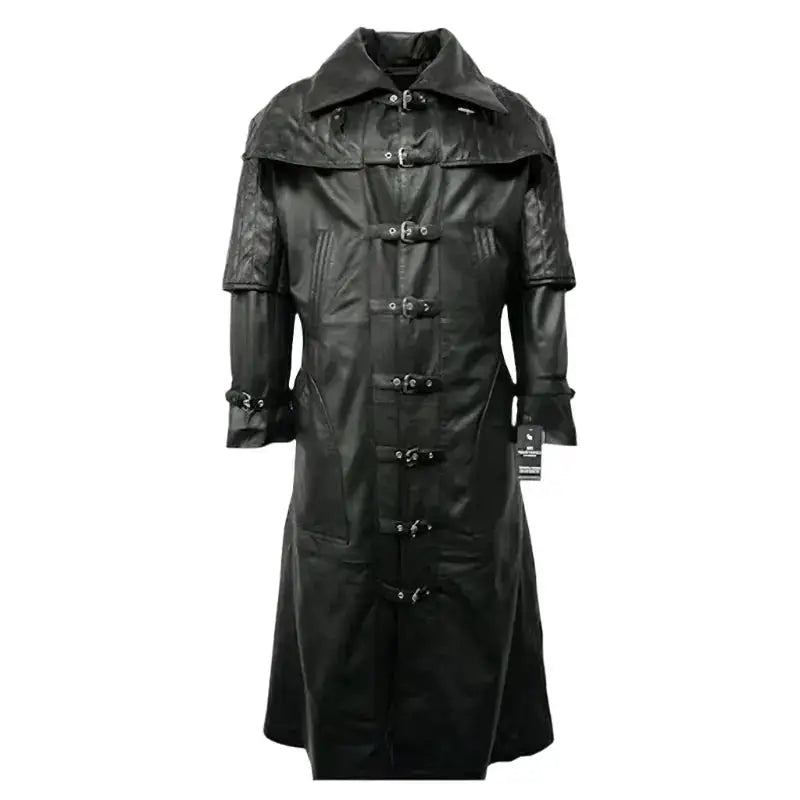 Steampunk Vampire Leather Duster Coat - Riders Republic UK