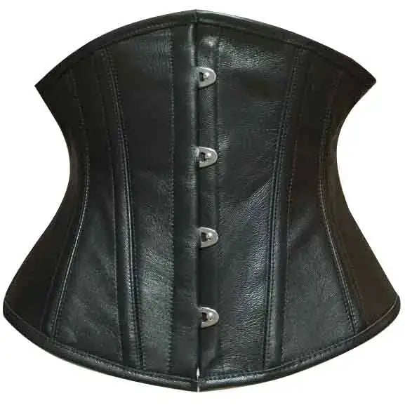 Steel Boned Leather Underbust Corset - Riders Republic UK