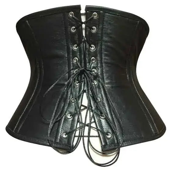 Steel Boned Leather Underbust Corset - Riders Republic UK