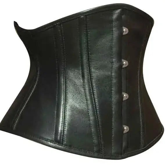 Steel Boned Leather Underbust Corset - Riders Republic UK