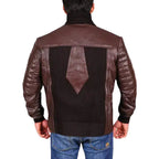 Mens Brown Leather Jacket - Riders Republic UK