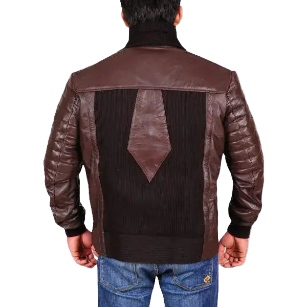 Mens Brown Leather Jacket - Riders Republic UK